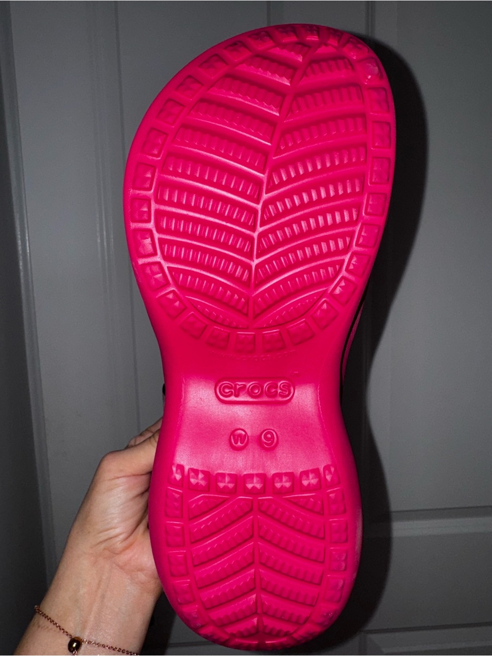 CROCS Women's Clog Sole in Bright Pink 9